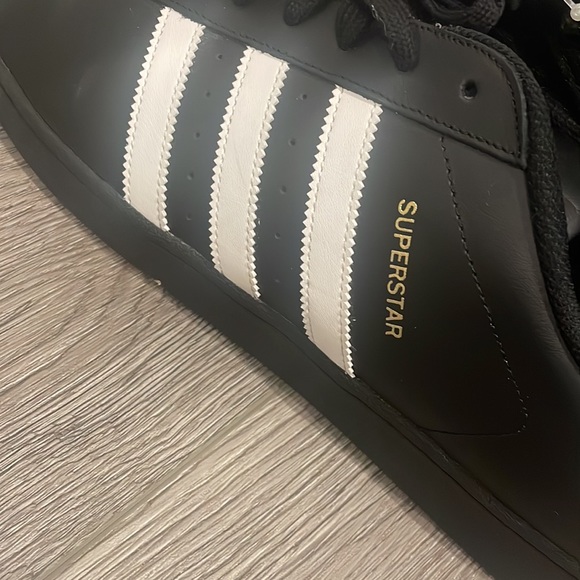 🆕 Adidas Superstar ADV Shoes - Core Black/White/White Sz 20 - Picture 7 of 12